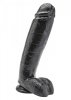 Duże murzyńskie dildo z jądrami penis na przyssawce 25,5 cm